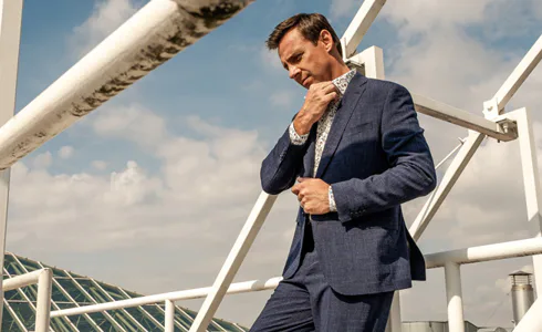Elegant men's fashion in the oversized style