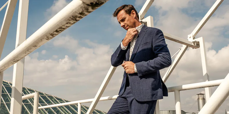 Elegant men's fashion in the oversized style