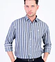 Cotton shirt with linear pattern