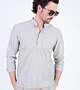 Cotton shirt with linear pattern