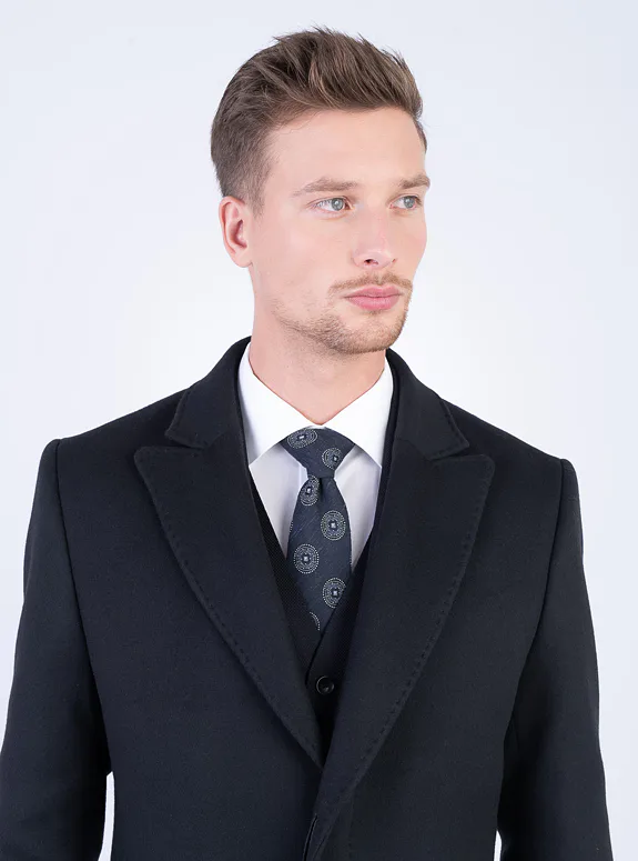 Wool coat with cashmere