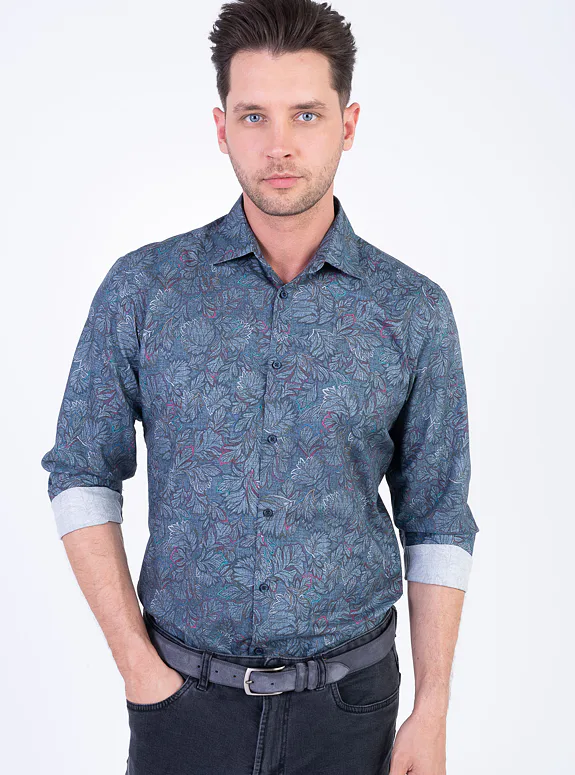 Cotton shirt with pattern