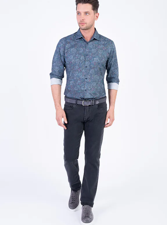 Cotton shirt with pattern