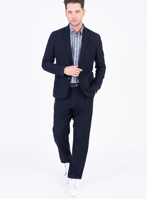 Cotton shirt with linear pattern