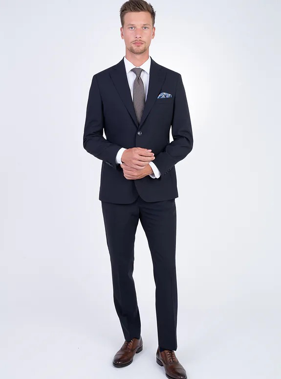 Dark blue stretch pants
